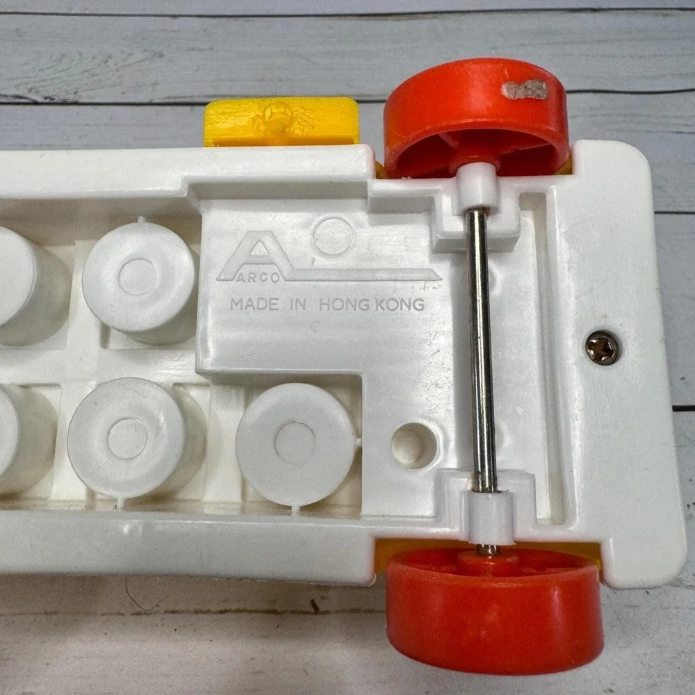 Vintage Arco Yellow School Bus‎ with 3 Figures Hong Kong 1980s Toy Lot